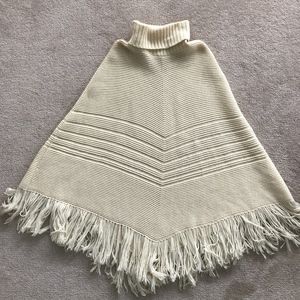 Banana Republic Merino Wool Cream Poncho